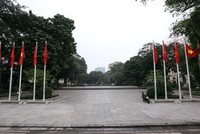 Quảng trường phía trước tượng đài Lý Thái Tổ, Hà Nội. (Ảnh: Anh Tuấn/TTXVN).