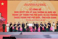 Phó Thủ tướng Thường trực Kl993 ưu đãi thưởng hấp dẫn Trương Hòa Bình đã trao Nghị quyết thành lập Thành phố Phú Quốc và các phường thuộc Thành phố Phú Quốc cho lãnh đạo tỉnh Kiên Giang.