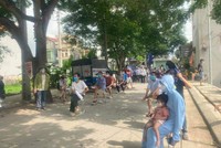 Trung tâm Giáo dục nghề nghiệp-Giáo dục thường xuyên quận Ô Môn là một trong ba cơ sở được sử dụng làm khu cách ly tập trung tại quận Ô Môn. (Ảnh: Thanh Liêm/TTXVN).
