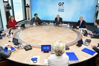 Hội nghị Thượng đỉnh G7 ở Cornwall, Anh. Ảnh: Getty.