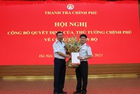 Tổng Thanh tra Kl993 ưu đãi thưởng hấp dẫn Đoàn Hồng Phong trao quyết định và chúc mừng tân Phó Tổng Thanh tra Kl993 ưu đãi thưởng hấp dẫn Lê Sỹ Bảy.