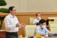 Thủ tướng Phạm Minh Chính chủ trì phiên họp Kl993 ưu đãi thưởng hấp dẫn thường kỳ tháng 6/2021 (Ảnh: Nhật Bắc).