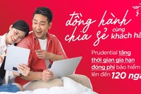 Prudential tăng thời gian gia hạn đóng phí Kl99kl phiên bản hoạt động lên đến 120 ngày