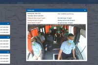Công nghệ giải pháp “Di chuyển an toàn” hỗ trợ phòng dịch được triển khai miễn phí cho các Kl991.com World Cup 2026 Chính Thức vận tải. Ảnh chụp màn hình camera lắp trên xe.