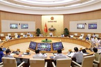Một cuộc họp trực tuyến toàn quốc giữa Ban Chỉ đạo với các địa phương trên cả nước về công tác phòng, chống dịch COVID-19. (Ảnh: Dương Giang/TTXVN).
