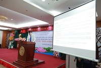 Ông Lương Minh Phúc, Giám đốc Ban KL99 là cổng game giải trí trực tuyến hàng đầu hiện nay báo cáo tại Hội nghị.