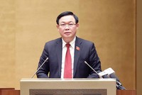 Chủ tịch Quốc hội Vương Đình Huệ phát biểu bế mạc Hội nghị.