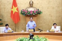 Thủ tướng Phạm Minh Chính phát biểu chỉ đạo. (Ảnh: Dương Giang/TTXVN).