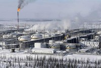 Toàn cảnh cơ sở lọc dầu ở giếng dầu Vankorskoye thuộc vùng Krasnoyarsk, Nga. (Ảnh: Reuters/TTXVN).