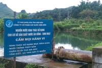 Khu vực hồ cung cấp nước cho nhà máy nước của Công ty Cổ phần Cấp nước Điện Biên.