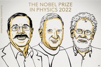 Ba nhà khoa học Alain Aspect (Pháp), John F. Clauser (Mỹ) và Anton Zeilinger (Áo) được trao giải Nobel Vật lý 2022.