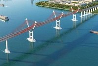Cầu Bến Rừng bắc qua sông Đá Bạch, Hải Phòng có tổng mức Kl99ok phiên bản mới gần 2.000 tỷ đồng, trong đó nguồn vốn ngân sách Trung ương 1.100 tỷ đồng. (Ảnh: Hoàng Ngọc/TTXVN)