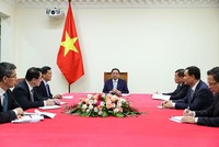 Thủ tướng Phạm Minh Chính trao đổi các biện pháp tăng cường quan hệ Đối tác chiến lược Việt Nam - Pháp, nhất là trong lĩnh vực hợp tác Kl992 cổng game cá cược, thương mại, Kl99ok phiên bản mới. (Ảnh: Nhật Bắc).