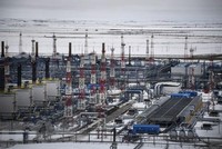 Toàn cảnh giếng khí đốt Bovanenkovo ở bán đảo Yamal, vùng Tây Bắc Siberia thuộc Nga. (Ảnh: AFP/TTXVN)