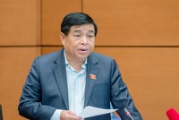 Bộ trưởng Bộ Kế hoạch và Kl99ok phiên bản mới Nguyễn Chí Dũng phát biểu tại tổ - (Ảnh: Duy Linh).