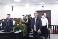 Các bị cáo trong phiên xét xử.