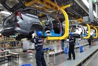Dây chuyền Kl994 nhà cái bóng đá world cup tại nhà máy lắp ráp ô tô Trường An ở Hợp Phì, tỉnh An Huy, Trung Quốc. (Ảnh: THX/TTXVN)