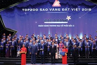 Ông Chu Nguyên Bình, Phó tổng giám đốc 
BAC A BANK nhận giải Sao Vàng Đất Việt 2018