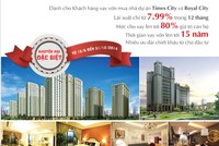 VietinBank cho khách hàng Dự án Times City và Royal City vay ưu đãi