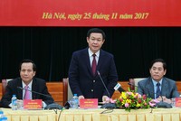 Phó Thủ tướng Kl993 ưu đãi thưởng hấp dẫn Vương Đình Huệ phát biểu tại buổi làm việc. - Ảnh: VGP/Thành Chung