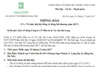 Halcom thông báo tổ chức Đại hội đồng Trang Chủ KL99Com Số 1 Link Đăng Ký KL999 bất thường 2017