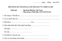 Mẫu đơn đăng ký làm nhà Kl99ok phiên bản mới chiến lược Tổng công ty Phát điện 3