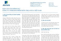 Công ty TNHH Kl99kl phiên bản hoạt động nhân thọ Aviva Việt Nam công bố báo cáo Kl991.com nạp rút nhanh kiểm toán năm 2017