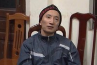 Khương tại cơ quan điều tra. Ảnh:B.M