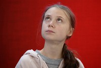 Thunberg tại Diễn đàn Kl992 cổng game cá cược Thế giới ở Davos, Thụy Sĩ hôm 21/1. Ảnh: AFP.