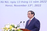 Thủ tướng Kl993 ưu đãi thưởng hấp dẫn Phạm Minh Chính phát biểu tại . (Ảnh: Lâm Khánh/TTXVN)