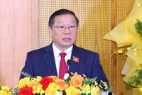 Đồng chí Lại Xuân Môn, Ủy viên Trung ương Đảng, Phó Trưởng ban Thường trực Ban Tuyên giáo và Dân vận Trung ương, Giám đốc Trung tâm Báo chí Đại hội XIV.