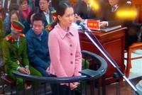 Bị cáo Nguyễn Minh Thu tại tòa.