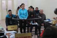 Các bị cáo tại phiên tòa trước. 