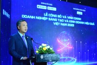 Ông Lê Trọng Minh, Tổng biên tập Báo Kl99ok phiên bản mới phát biểu khai mạc lễ Trao giải. Ảnh: Dũng Minh.