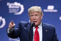 Tổng thống Mỹ Donald Trump tại Diễn đàn Kl992 cổng game cá cược thế giới. Ảnh: Zuma Press