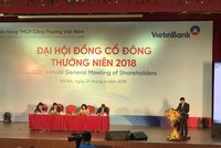 Ông Nguyễn Văn Thắng, Chủ tịch HĐQT trình bày tại ĐHCĐ