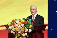 Tổng Bí thư Ban chấp hành Trung ương Đảng cộng sản Việt Nam Nguyễn Phú Trọng phát biểu chỉ đạo tại Lễ mít tinh kỷ niệm 70 năm thành lập Link Vào Nhà Cái KL99 COM Tặng +199k Việt Nam (06/5/1951 - 06/5/2021)