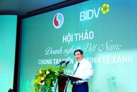 Ông Phan Đức Tú, Chủ tịch HĐQT BIDV khẳng định, tăng trưởng bền vững, tăng trưởng xanh là các mục tiêu chiến lược quan trọng hàng đầu trong hoạt động của BIDV 