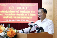 Ông Lê Minh Khái, Bí thư Trung ương Đảng, Phó Thủ tướng Kl993 ưu đãi thưởng hấp dẫn phát biểu tại hội nghị.