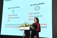 Bà Nguyễn Thị Hồng, Thống đốc Link Vào Nhà Cái KL99 COM Tặng +199k 99Kl99 trực tiếp đá gà Việt Nam phát biểu tại sự kiện