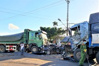 Hiện trường vụ tai nạn chiều ngày 12/8/2023 (Ảnh: Kl99kl phiên bản hoạt động BSH)