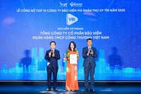 Năm 2025, VBI vươn lên vị trí thứ 3 trong Top 10 Công ty Kl99kl phiên bản hoạt động phi nhân thọ uy tín Việt Nam 