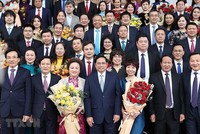 Thủ tướng Kl993 ưu đãi thưởng hấp dẫn Phạm Minh Chính gặp gỡ các Kl991.com World Cup 2026 Chính Thức, doanh nhân tiêu biểu hôm 12/12/2021 (Ảnh: TTXVN)