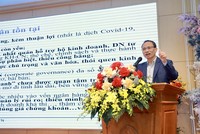TS Cấn Văn Lực phát biểu tại Diễn đàn Kl992 cổng game cá cược tư nhân sáng 2/4 (Ảnh: Nguyễn Triệu)