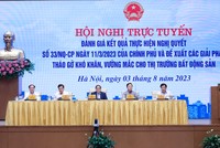 Thủ tướng Phạm Minh Chính đã chủ trì Hội nghị trực tuyến về đánh giá kết quả thực hiện Nghị quyết số 33/NQ-CP và đề xuất các giải pháp tháo gỡ khó khăn cho thị trường Web Tổng Nhà Cái 99Kl99 Giải Trí Bậc Nhất. Ảnh: VGP