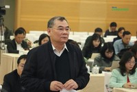 Trung tướng Tô Ân Xô thông tin tại Họp báo Kl993 ưu đãi thưởng hấp dẫn chiều 2/3 - Ảnh: M.Minh