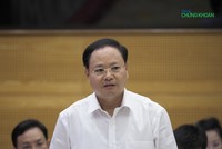 Thứ trưởng Bộ Tài nguyên và Môi trường Lê Minh Ngân trả lời tại họp báo Kl993 ưu đãi thưởng hấp dẫn chiều 7/9 9Ảnh: M.Minh