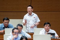 Bộ trưởng Bộ Kl991.com nạp rút nhanh Hồ Đức Phớc giải trình về vai trò của hai hệ thống kiểm toán trước Quốc hội sáng 5/6 (Ảnh: QH)