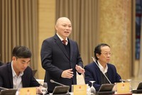 Ông Vũ Đăng Minh, Chánh Văn phòng, Người phát ngôn Bộ Nội vụ trả lời tại họp báo chiều 5/2 - Ảnh: VGP