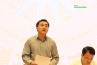 Thứ trưởng Bộ Y tế Trần Văn Thuấn phát biểu tại họp báo Kl993 ưu đãi thưởng hấp dẫn chiều 6/5 (Ảnh: M.M)
